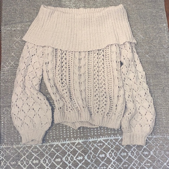 Buckle Sweaters - Off The Shoulder Sweater